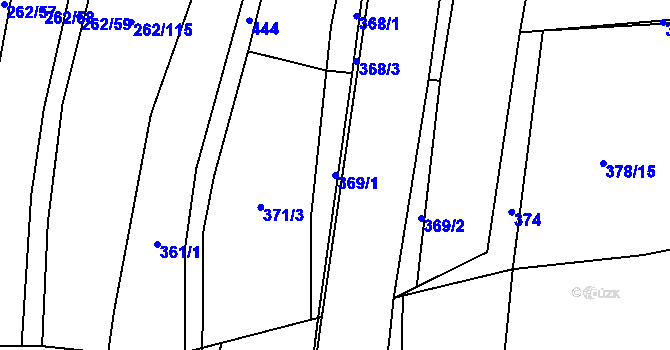 Parcela st. 369/1 v KÚ Malá Roudka, Katastrální mapa