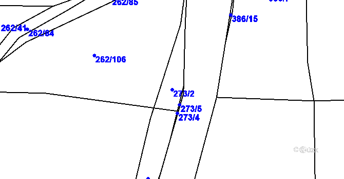 Parcela st. 273/2 v KÚ Malá Roudka, Katastrální mapa