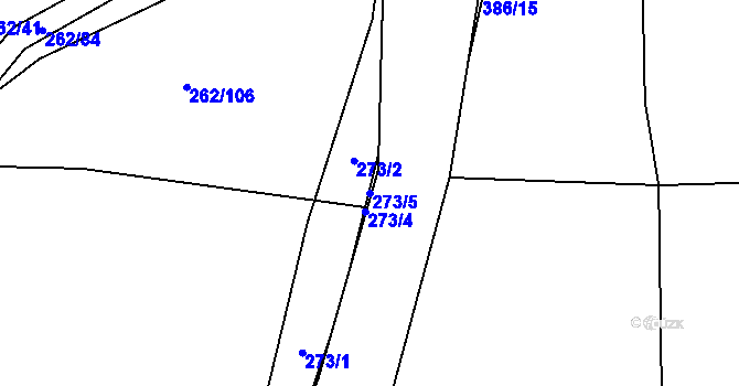 Parcela st. 273/5 v KÚ Malá Roudka, Katastrální mapa