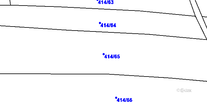 Parcela st. 414/65 v KÚ Skočova Lhota, Katastrální mapa