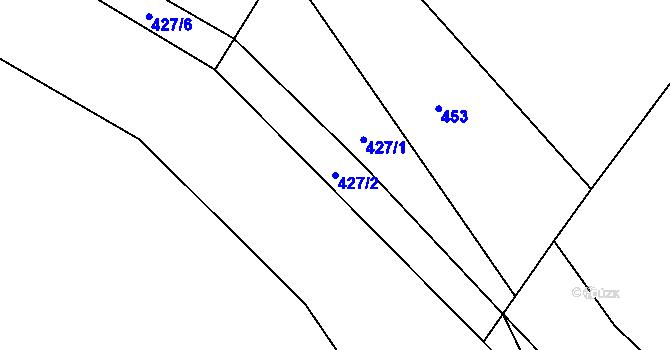 Parcela st. 427/2 v KÚ Skočova Lhota, Katastrální mapa