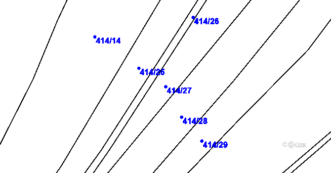 Parcela st. 414/27 v KÚ Skočova Lhota, Katastrální mapa