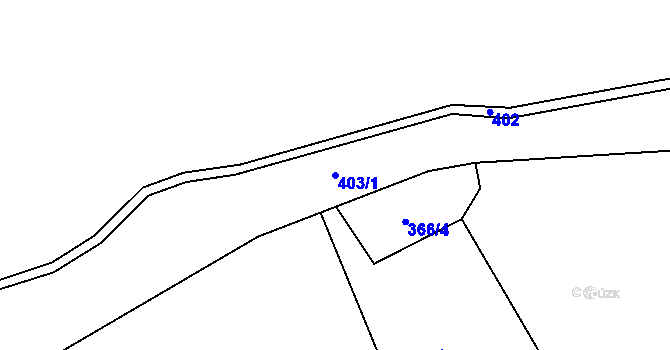 Parcela st. 403/1 v KÚ Malá Štáhle, Katastrální mapa