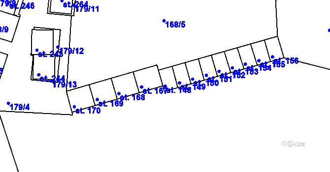 Parcela st. 148 v KÚ Horní Malá Úpa, Katastrální mapa