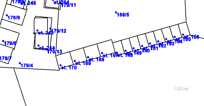 Parcela st. 167 v KÚ Horní Malá Úpa, Katastrální mapa