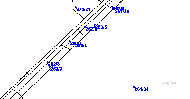 Parcela st. 261/28 v KÚ Malá Víska, Katastrální mapa