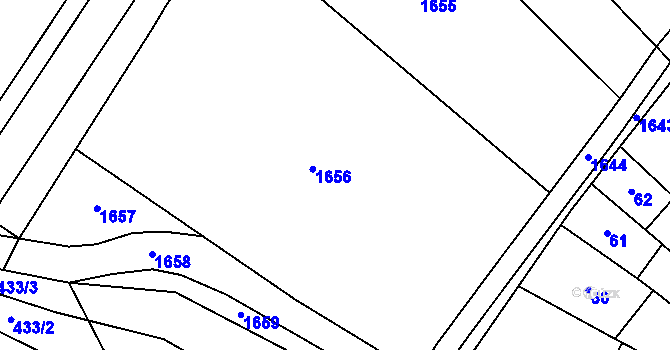 Parcela st. 66/1 v KÚ Malá Vrbka, Katastrální mapa