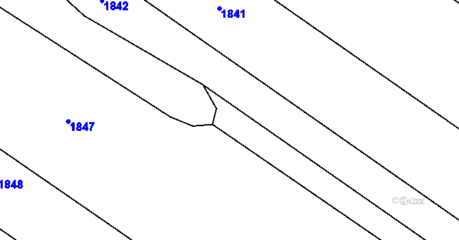 Parcela st. 350/19 v KÚ Malá Vrbka, Katastrální mapa
