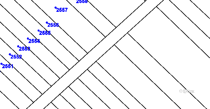 Parcela st. 797/52 v KÚ Malá Vrbka, Katastrální mapa