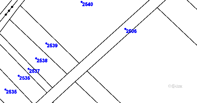 Parcela st. 797/89 v KÚ Malá Vrbka, Katastrální mapa
