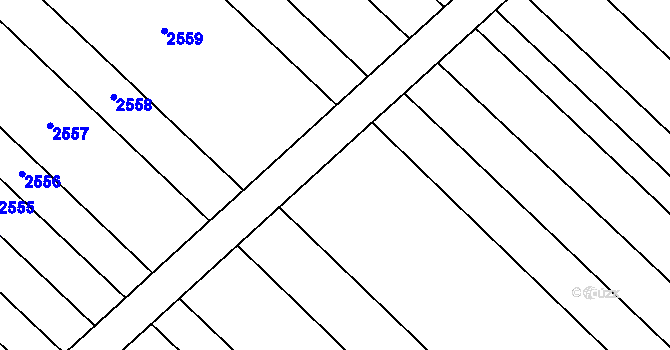 Parcela st. 797/111 v KÚ Malá Vrbka, Katastrální mapa