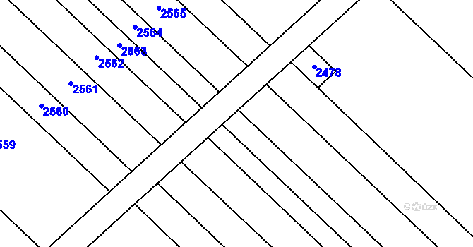 Parcela st. 797/112 v KÚ Malá Vrbka, Katastrální mapa