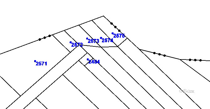 Parcela st. 797/127 v KÚ Malá Vrbka, Katastrální mapa