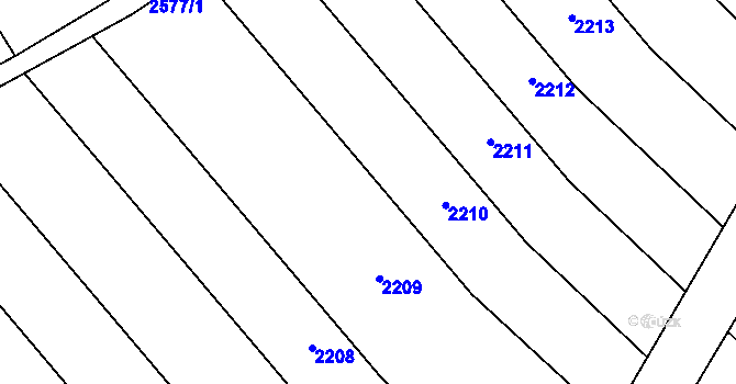 Parcela st. 797/149 v KÚ Malá Vrbka, Katastrální mapa