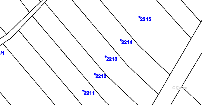 Parcela st. 797/152 v KÚ Malá Vrbka, Katastrální mapa