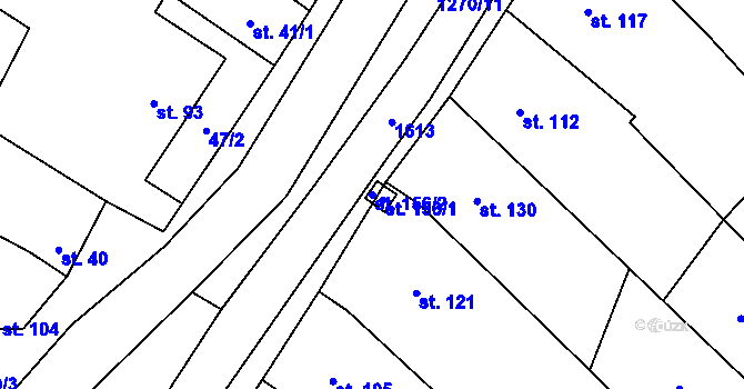 Parcela st. 156/2 v KÚ Malá Vrbka, Katastrální mapa