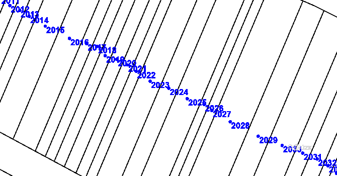 Parcela st. 2024 v KÚ Malá Vrbka, Katastrální mapa