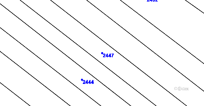 Parcela st. 2447 v KÚ Malá Vrbka, Katastrální mapa