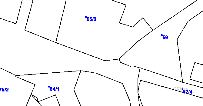 Parcela st. 57 v KÚ Malé Březno, Katastrální mapa