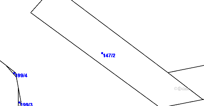 Parcela st. 147/2 v KÚ Malé Březno, Katastrální mapa