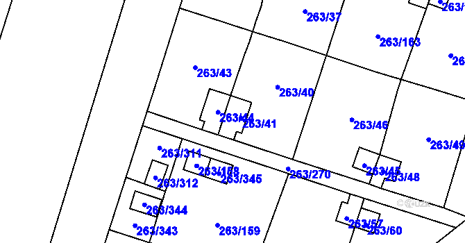 Parcela st. 263/41 v KÚ Malé Březno, Katastrální mapa