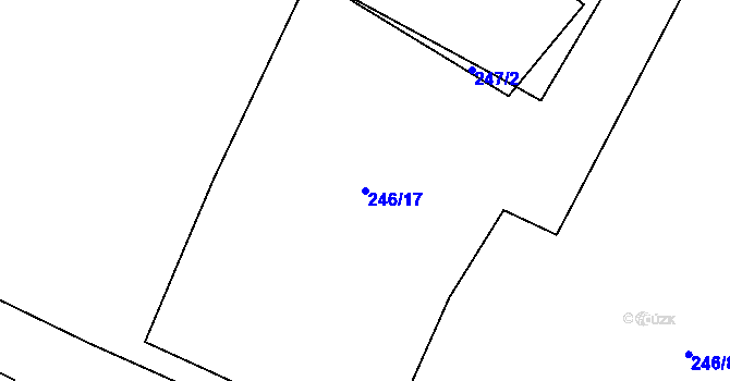 Parcela st. 246/17 v KÚ Malé Březno, Katastrální mapa