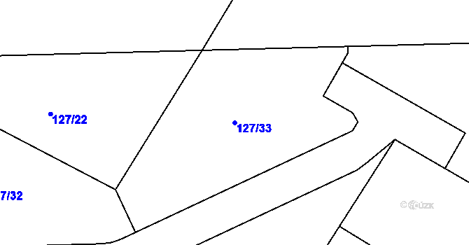 Parcela st. 127/33 v KÚ Malé Březno, Katastrální mapa