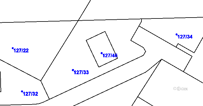 Parcela st. 127/46 v KÚ Malé Březno, Katastrální mapa