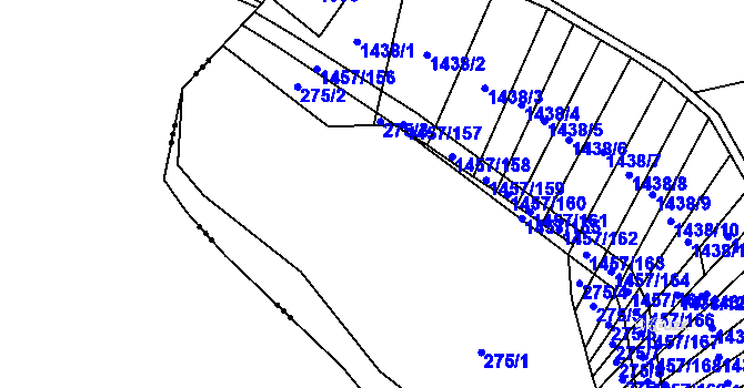 Parcela st. 275 v KÚ Malé Hradisko, Katastrální mapa