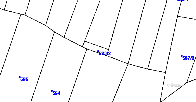 Parcela st. 583/2 v KÚ Malé Hradisko, Katastrální mapa