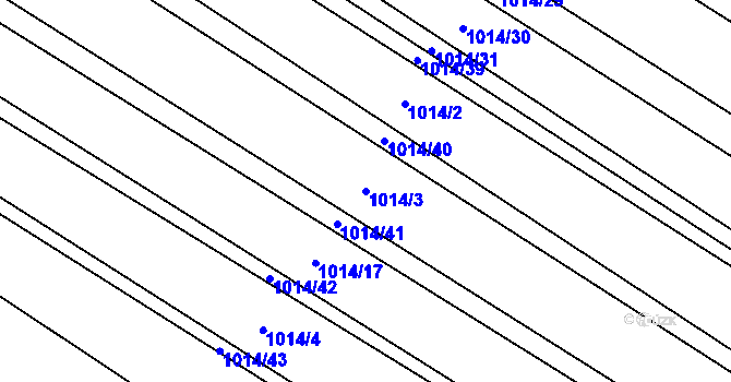 Parcela st. 1014/3 v KÚ Malé Hradisko, Katastrální mapa