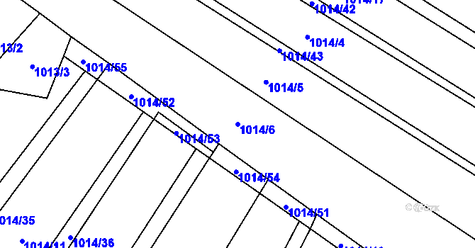 Parcela st. 1014/6 v KÚ Malé Hradisko, Katastrální mapa