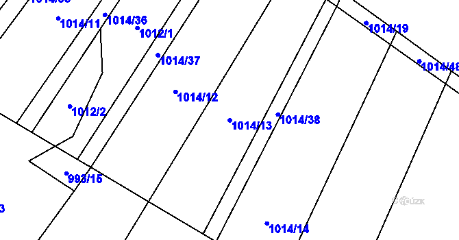 Parcela st. 1014/13 v KÚ Malé Hradisko, Katastrální mapa