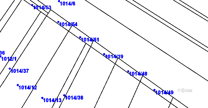 Parcela st. 1014/19 v KÚ Malé Hradisko, Katastrální mapa