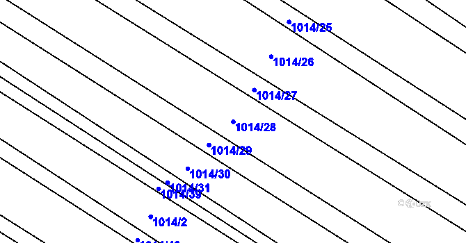 Parcela st. 1014/28 v KÚ Malé Hradisko, Katastrální mapa