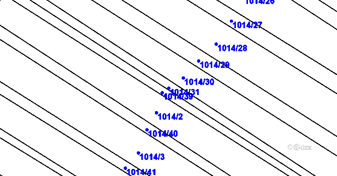 Parcela st. 1014/31 v KÚ Malé Hradisko, Katastrální mapa