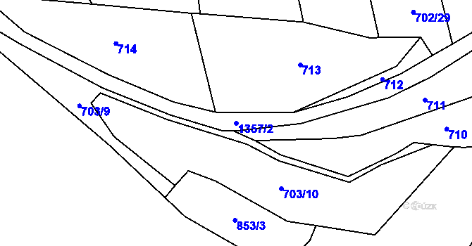 Parcela st. 1357/2 v KÚ Malé Hradisko, Katastrální mapa