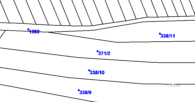 Parcela st. 371/2 v KÚ Malé Hradisko, Katastrální mapa