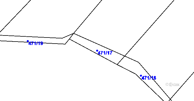 Parcela st. 471/17 v KÚ Malé Hradisko, Katastrální mapa
