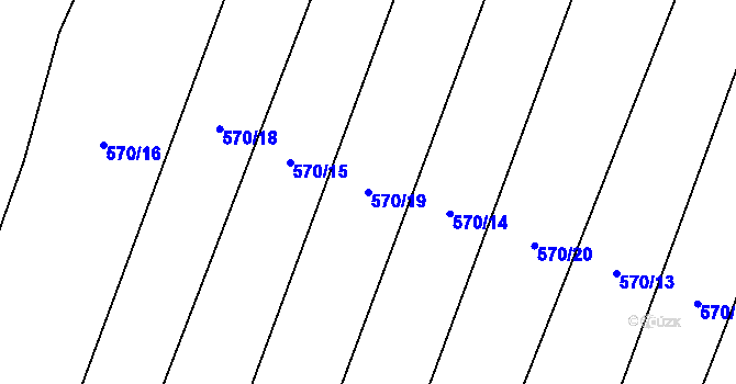 Parcela st. 570/19 v KÚ Malé Hradisko, Katastrální mapa