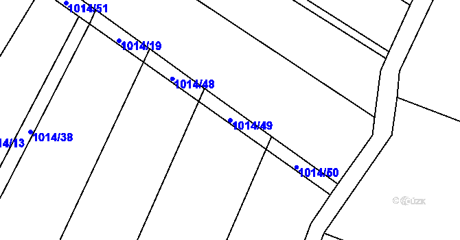Parcela st. 1014/49 v KÚ Malé Hradisko, Katastrální mapa