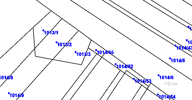 Parcela st. 1014/55 v KÚ Malé Hradisko, Katastrální mapa