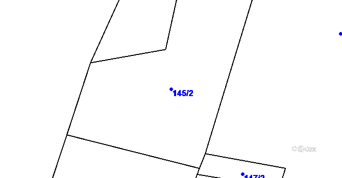 Parcela st. 145/2 v KÚ Malé Přílepy, Katastrální mapa