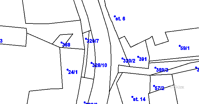 Parcela st. 328/16 v KÚ Malé Přítočno, Katastrální mapa