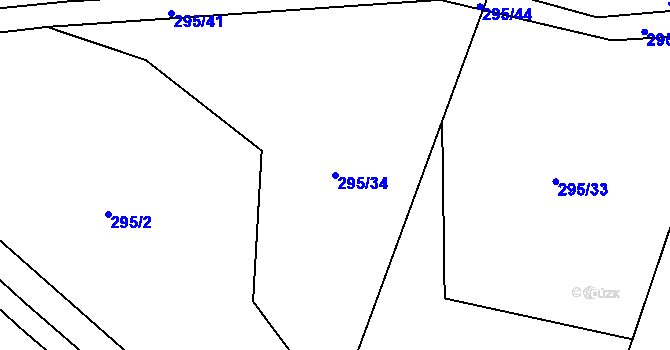 Parcela st. 295/34 v KÚ Maleč, Katastrální mapa