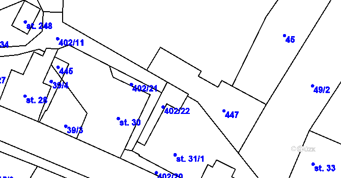 Parcela st. 31/4 v KÚ Maleč u Chotěboře, Katastrální mapa