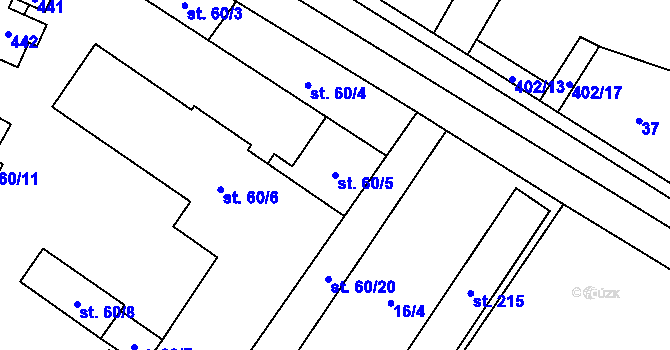Parcela st. 60/5 v KÚ Maleč u Chotěboře, Katastrální mapa