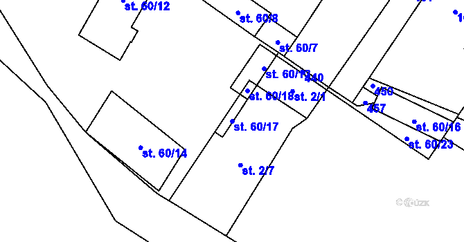Parcela st. 60/17 v KÚ Maleč u Chotěboře, Katastrální mapa
