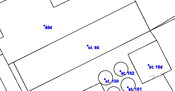 Parcela st. 66 v KÚ Maleč u Chotěboře, Katastrální mapa