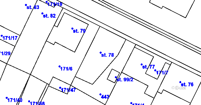 Parcela st. 78 v KÚ Maleč u Chotěboře, Katastrální mapa